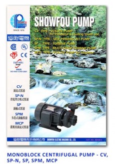 Showfou Monoblock Centrifugal Pump - CV-SP-N-SP-SPM-MCP