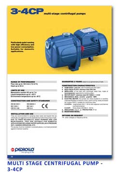 10 Pedrollo Multi Stage Centrifugal Pump - 3-4CP