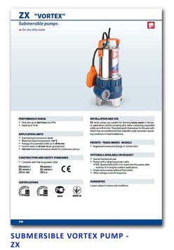 28 Pedrollo Submersible Vortex Pump - ZX