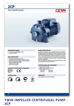 29 Pedrollo Twin Impeller Centrifugal Pump - 2CP