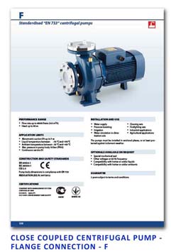 6 Pedrollo Close Coupled Centrifugal pump - Flange Connection - F