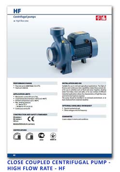 7 Pedrollo Close Coupled Centrifugal Pump - High Flow Rate - HF