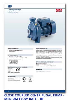 8 Pedrollo Close Coupled Centrifugal Pump - Medium Flow Rate - HF